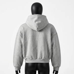 Sweat à capuche zippé surdimensionné personnalisé avec patch en chenille, molleton lourd standard, streetwear d'hiver Y2K, OEM ODM Marque Privée - Product Image 2