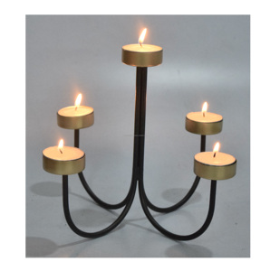 Luxury Home Decoration 5-Candle Unique <b>Tealight</b> <b>Holder</b> Christmas Occasion Decorative Candle Jar Christmas Centre piece - Product Image 1