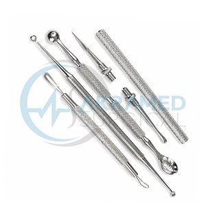 Juego de 4 Extractores de Puntos Negros y Comedones de Acero Inoxidable, Herramientas para Eliminar Acné y Espinillas Faciales, Calidad Certificada CE ISO - Product Image 6