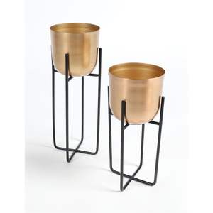 Maceta Moderna de Metal Dorado con Soporte de Trípode, Maceta Decorativa de Lujo para Interiores, para Hogar, Jardín, Boda, Decoración de Escritorio - Product Image 3