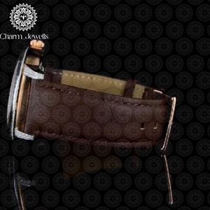 Reloj de Lujo para Hombre Charm Jewells, Caja de Acero Inoxidable de 40 mm, Movimiento Mecánico, Detalles de Diamantes, Correa de Cuero, Resistente al Agua 10 Bar - Product Image 4