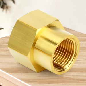 ข้อต่อท่อทองเหลืองแบบลดขนาด 3/8 x 1/2 BSP เกลียวใน - Product Image 5