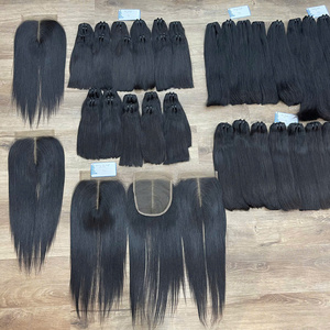 Lots de Cheveux Raides Naturels en Gros, Cheveux Humains Bruts Doublement Étirés, Pointes Épaisses, Aspect Soyeux et Naturel - Product Image 6