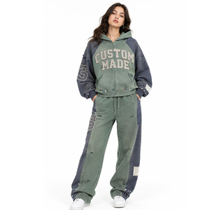 Women Sun Faded Joggers Streetwear <b>Oversized</b> Sweatpants Casual Cotton Blend <b>Cargo</b> Jogger <b>Pants</b> Vintage Washed Loose Fit Clothing - Product Image 3