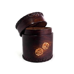 Gobelet à dés et jeu de dés en cuir véritable personnalisés, écologiques, durables, de haute qualité, avec couleur et design sur mesure - Product Image 6