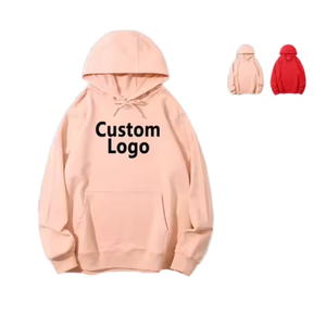 Custom Logo Print Polyester/Cotton Hoodie Unisex Pastel Cotton Polyester Fleece Pullover Blank Casual Wholesale <b>Sweatshirt</b> - Product Image 6