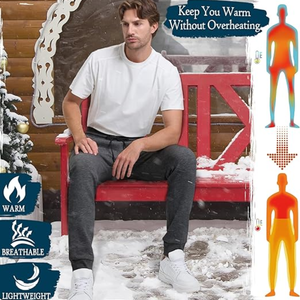 Pantalon de jogging en molleton respirant et écologique pour homme, idéal pour la gym et l'entraînement, avec poches zippées et impression numérique - Product Image 6