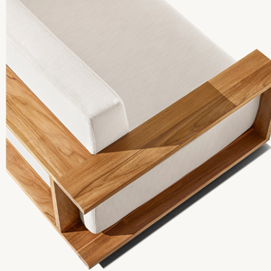 Three-seater <b>square</b> Sectional Sofa Made of Soft Foam Modern Design Suitable for Indoor Use Made of Strong <b>White</b> Teak Wood <b>Frame</b> - Product Image 6