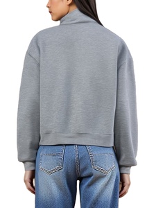 เสื้อแจ็คเก็ตขนแกะกันลมสำหรับผู้หญิง คอปกพับได้ ซิปปิด ลายทาง ดีไซน์วินเทจฟูฟ่อง สำหรับฤดูหนาว - Product Image 3