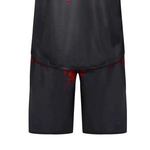 T-shirt à manches courtes pour homme avec motif éclaboussures de peinture colorées noires et short assorti, ensemble 2 pièces, tenue décontractée et sportive - Product Image 5