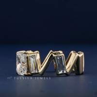 Élégante alliance de mariage pour homme en or blanc 14 carats avec diamant de laboratoire taille baguette certifié IGI, design contemporain minimaliste, brillance éclatante