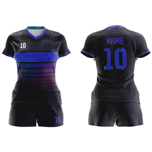Cheap Price Player Version Custom Soccer Jerseys Women Soccer Breathable Jacquard Fabric Adult Full Set Uniform Short - Product Image 1