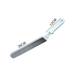 Spatule couteau angulaire robuste avec grande lame en acier et manche en plastique, outil durable pour étaler la crème et décorer les gâteaux - Product Image 3