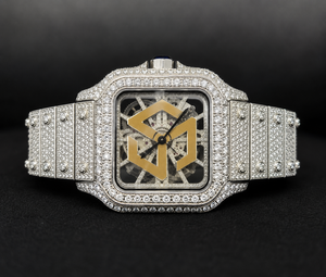Reloj de Lujo con Incrustaciones de Diamantes Moissanite en Acero Inoxidable para Hombre y Mujer, Reloj de Pulsera Moderno - Product Image 5