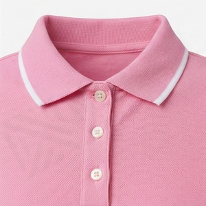 Polo en coton doux personnalisé, vente directe d'usine, col montant côtelé, 100% coton, pour femme, idéal pour le golf - Product Image 4