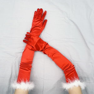 Guantes Largos Elegantes de Mujer con Parches de Plumas de Avestruz, Guantes Vintage para Primavera/Verano, Protección Solar, Conducción y Fotografía - Product Image 2