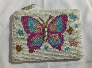 กระเป๋าสะพายข้างผู้หญิงงานปักมือสไตล์คลาสสิกจาก MULTI CRAFT พร้อมกระเป๋าใส่เหรียญเล็กๆ ประดับลูกปัดสำหรับออกงานกลางคืน - Product Image 3