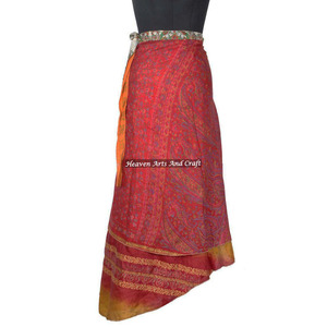 New Indian Reversible Sarong Sari Magic <b>Wrap</b> <b>Skirt</b> From India Magic 38" Sarong Pareo Custom Latest Design Women Fashion Wear - Product Image 2
