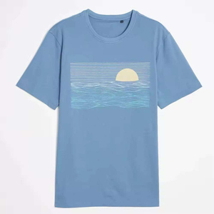 เสื้อยืดสกรีนลายขายดีสำหรับผู้ชาย ผ้าฝ้าย 100% แขนสั้น เป็นมิตรกับสิ่งแวดล้อม แห้งเร็ว ระบายอากาศได้ดี สกรีนโลโก้ได้ตามต้องการ สไตล์วินเทจ - Product Image 5