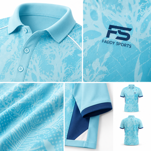 Polo de sport pour homme imprimé par sublimation personnalisée, séchage rapide, respirant, performance, golf, tennis, t-shirt décontracté, vêtements de sport - Product Image 4