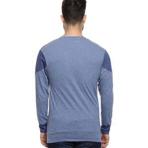 Men's Color Block Long Sleeve T <b>Shirt</b> Raglan Sleeve O Neck Regular Fit <b>Blue</b> Grey <b>Navy</b> - Product Image 4