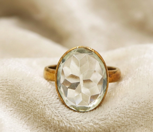 Natural Oval Shape Green <b>Amethyst</b> Gemstone 925 Sterling <b>Silver</b> Handmade Certified Wedding <b>Ring</b> for Party Trendy Luxury - Product Image 1