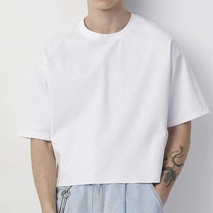 New Design Oversized Plus Size Men's <b>Drop</b> Shoulder O-Neck Casual <b>Box</b> Fit Short Sleeve Men's Oversized T Shirt - Product Image 3
