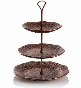 Golden Two-<b>Tier</b> Metal <b>Cake</b> Stand Multi-Layer Dessert Display Reusable Hand Wash Only Cupcake Holder Serving Tray For Parties - Product Image 2