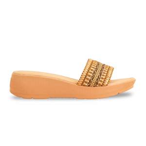 Zapatilla de mujer formal marrón con estampado de animales modelo FR8361 - Product Image 4