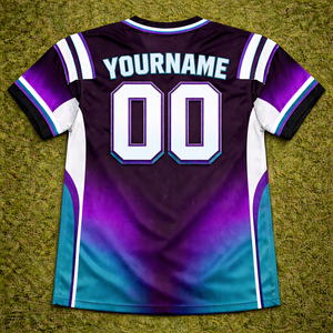 เสื้อฟุตบอลอเมริกันแบบสั่งทำ OEM ไซส์ใหญ่ ระบายอากาศได้ดี แห้งเร็ว ผลิตจากโพลีเอสเตอร์ 100% พิมพ์ลายชื่อและหมายเลขผู้เล่นด้านหน้า - Product Image 2