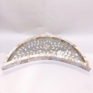 Mother Pearls Rectangle High Quality <b>Decorative</b> Engraved <b>Moroccan</b> Pattern Serving Tray Handle Modern Design Trending Christmas - Product Image 4