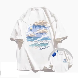 Tendencia Verano 2026 - Camiseta de Manga Corta con Estampado de Graffiti de Pintura al Óleo - Camiseta Casual de Algodón Puro de Alta Calidad para Hombre y Mujer - Product Image 1