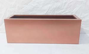 Jardinière rectangulaire moderne en métal, longue, pour intérieur et extérieur, grande jardinière de fenêtre, pot de fleurs décoratif en fer. - Product Image 4