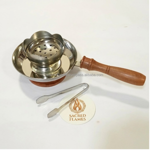 Becora Eco-friendly Brass <b>Summer</b> Scent Home Fragrance Incense Tray Flower Cone Holder Ash Catcher Stick Diffuser Incense - Product Image 5