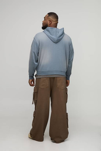 Sudadera con Capucha Personalizada para Hombre, 100% Algodón, 310 g/m², Felpa Gruesa, Cierre Completo, Talla Grande, Invierno, Doble Cremallera, Resistente al Viento, Ecológica - Product Image 5