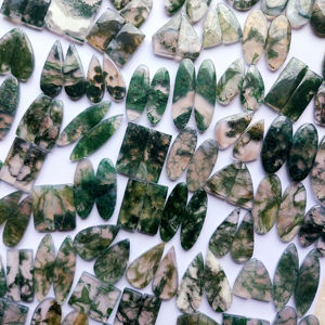 Ágata Musgosa Natural de Primera Calidad, Gemas Sueltas a Granel, Mezcla de Formas Increíbles para Joyería, Arte y Decoración, Lote de Ágata Musgosa - Product Image 1