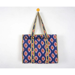 Bolsa de Mano Grande (Más de 50 cm) de Algodón a Rayas para Mujer, con Asa Larga, para la Playa, Viajes, Fiestas, Almacenamiento y Exhibición, Rajasthan A2ZCraftBazar - Product Image 4