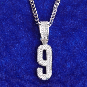 Pendentif personnalisé en diamant de laboratoire, serti de pierres, en argent sterling 925, style hip-hop - Product Image 3
