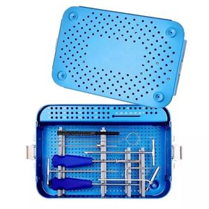 Juego de instrumentos para tornillos Herbert canulados de Azicon, para fracturas de hueso escafoides, con taladro quirúrgico ortopédico de compresión y medidor de profundidad - Product Image 1