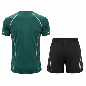Ensemble de t-shirt et short de sport pour homme, respirant, en mesh, séchage rapide, léger, pour entraînement, fitness, gym, vêtements de sport - Product Image 2