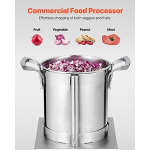 4.3 Quart Food-Grade Stainless Steel Food Processor Machine Vegetable Chopper with 2 Extra S-Curve Blades - Product Image 2