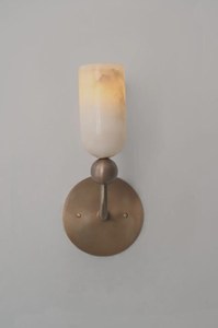 Applique murale moderne en laiton avec abat-jour en marbre, luminaire d'intérieur pour salon, décoration de la maison - Product Image 2