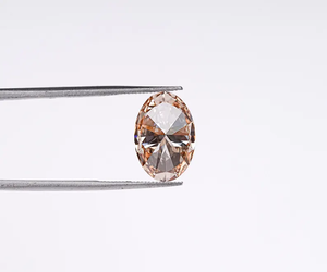 Diamant ovale de couleur champagne OM GEMS 3.10 CT, 12.10 x 8.30 mm, diamant cultivé en laboratoire, diamant de couleur fantaisie pour bijoux - Product Image 5