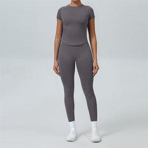 Leggings de Yoga Premium para Mujer, Cintura Media, Diseño a Cuadros, Ecológicos, Tallas Grandes, Cintura Elástica, Secado Rápido, Transpirables, Conjunto de 2 Piezas - Product Image 4
