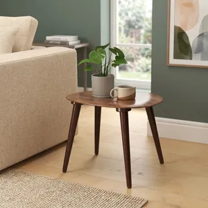 Mesa de Centro Ovalada para Sala de Estar, Mesa Moderna con Estructura Metálica y Tapa Elegante para Decoración del Hogar - Product Image 5