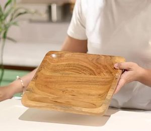 Modern <b>Wooden</b> <b>Serving</b> Tray Irregular Shape Handmade Multi-Functional Natural Finish Decorative <b>Platter</b> for Party Kitchen - Product Image 1