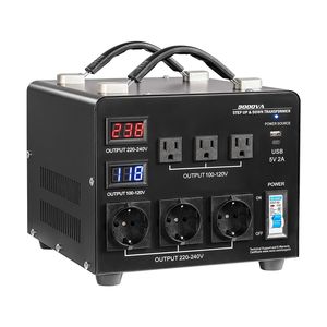 Convertitore Automatico Trasformatore di Potenza per Carichi Pesanti 3000VA Step Up/Down da 110V a 220V/da 220V a 110V per Adattatori da Viaggio - Product Image 1