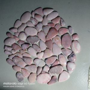 พลอยโอปอลสีชมพูธรรมชาติทำมือขายส่ง รูปทรงผสม แบบหลวมๆ ได้รับการรับรองจากผู้ตรวจสอบบุคคลที่สาม สำหรับทำเครื่องประดับ - Product Image 1