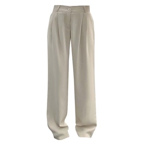 Pantalones Deportivos de Cintura Alta para Mujer, Nueva Moda, Color Sólido, Pantalones Holgados Rectos, Pantalones Largos Casuales para Invierno, Venta al por Mayor - Product Image 1