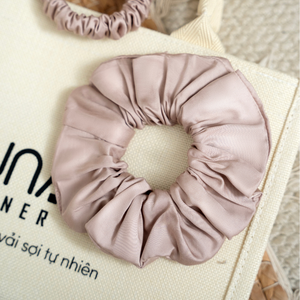 Élastique à cheveux en bambou biologique 300TC de qualité supérieure, vente en gros, chouchous en tissu 100% bambou 13CM, style décontracté chic - Product Image 5